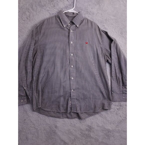 Southern Marsh Other - Southern Marsh Shirt Mens Extra Large Houndstooth Preppy Black White Button Down